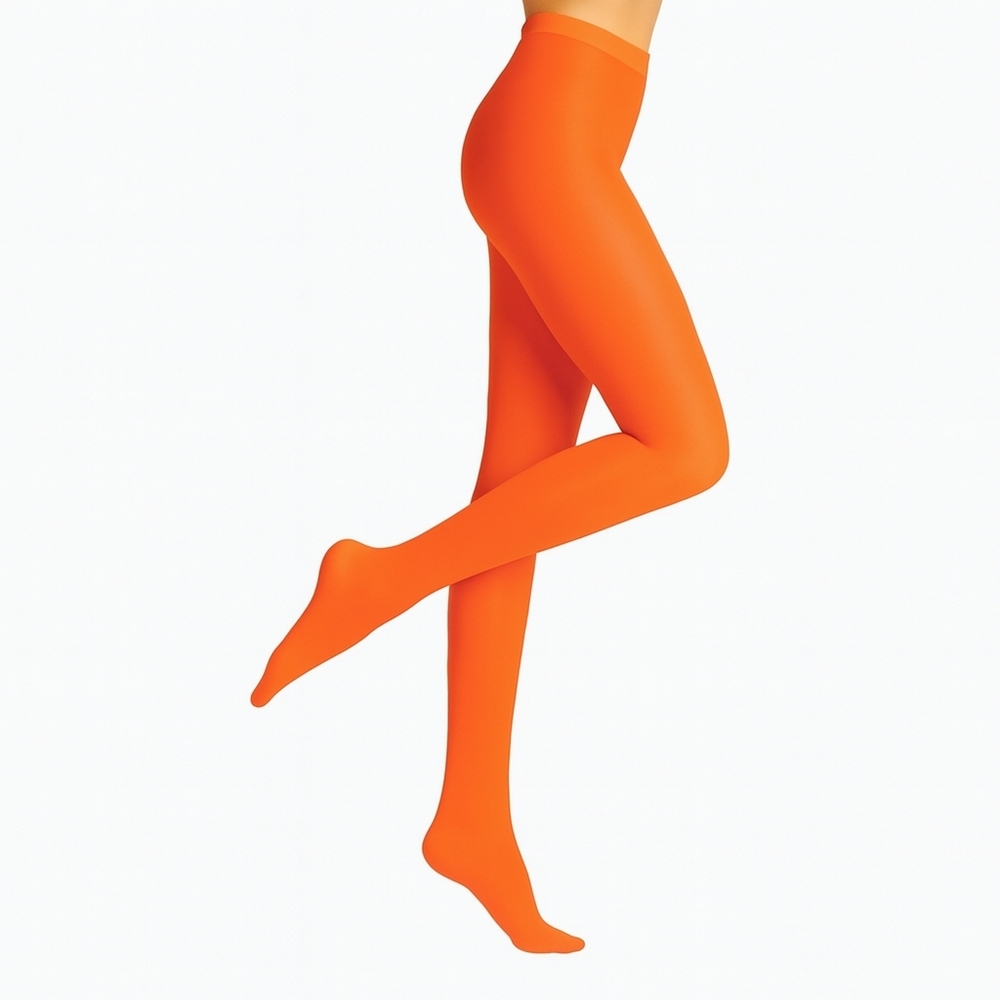 Women’s 50 Denier Footed Tights Orange | Made in Italy XS,S,M,L